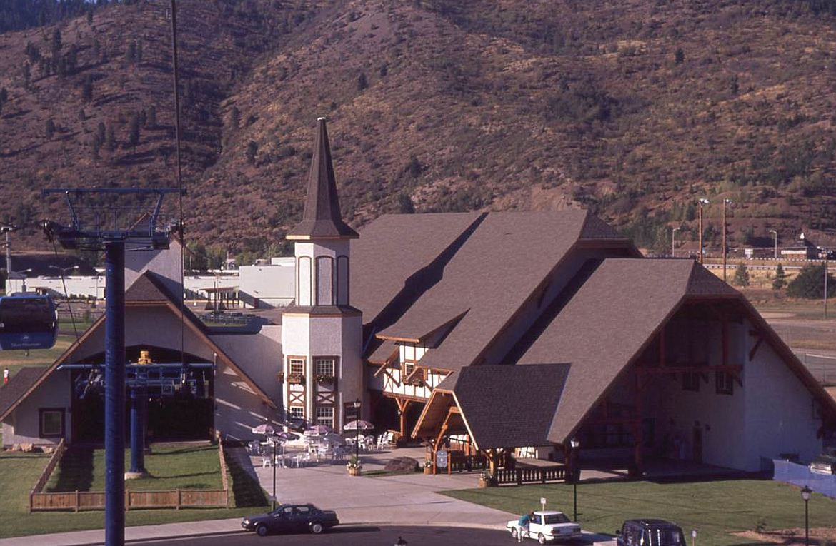 Silver Mountain in 1990 sporting its new gondola and a spiffy Bavarian theme.