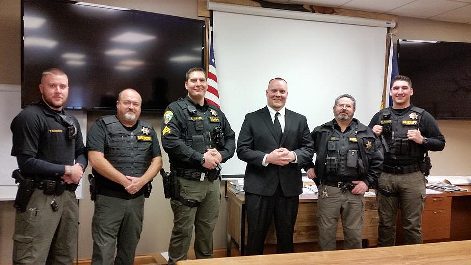 Bry Townsley has joined the Mineral County Sheriff&#146;s Office, which includes (left to right) Deputy Travis Manning, Reserve Deputy Joe Bettis, Sgt. A.J. Allard, Deputy Townsley, Sheriff Mike Boone and Deputy Micah Allard. (Photo courtesy of Mineral County Sheriff&#146;s Office)