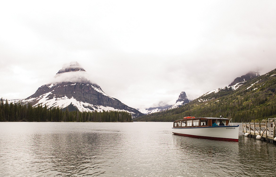 The Sinopah makes a trial run on Two Medicine Lake in this file photo.