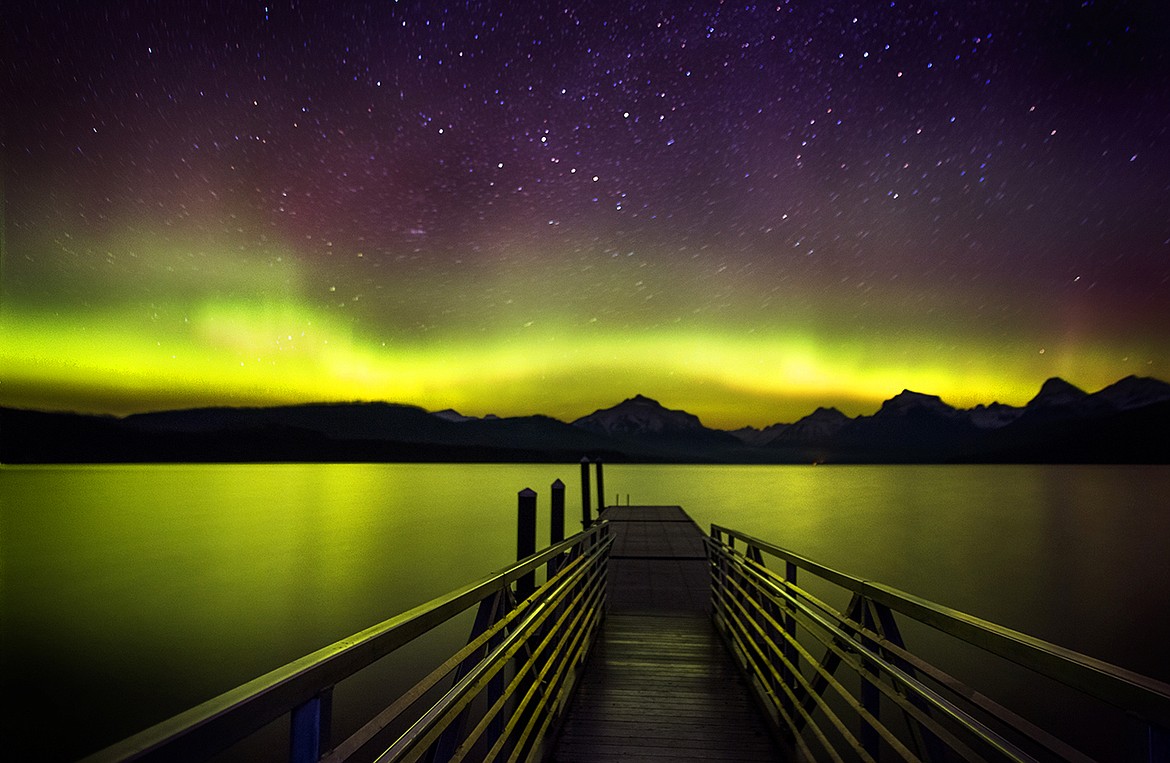 Northern Lights as seen from Apgar in April. (Jeremy Weber photo)