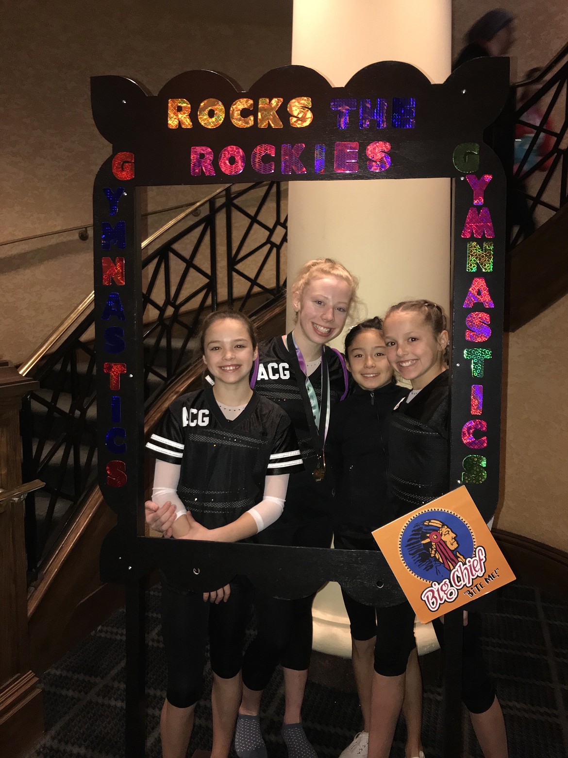 Courtesy photo
The Avant Coeur Gymnastics Level 7 girls took second at a meet in Banff. From left are Danica McCormick, Emma Childs, Maiya Terry and Madalyn McCormick.