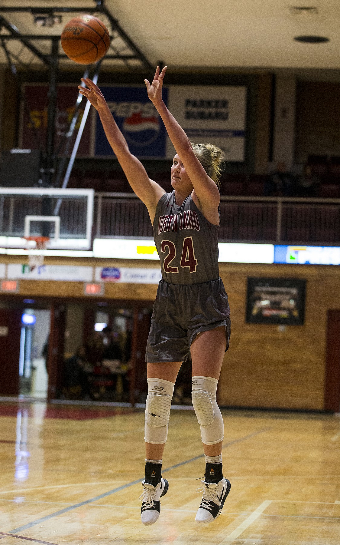 Zosha Krupa shoots a three-pointer against Columbia Basin College Wednesday night at NIC. (LOREN BENOIT/Press)