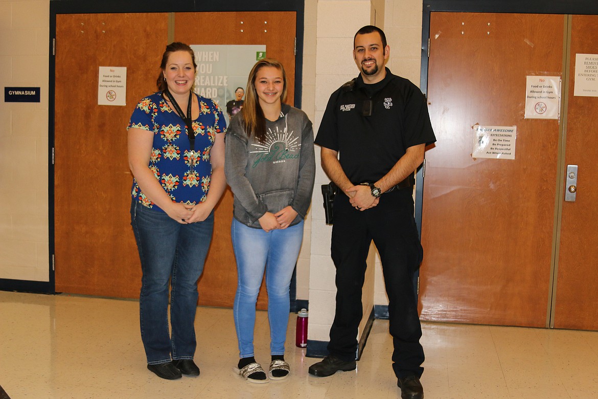 From left, Jaycee Atkins, Kassy Skeen and Mike Martinez are among those who worked to bring the workshop to BFHS.