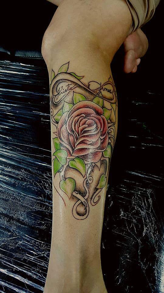 Courtesy Photo
A colorful rose adornes this customers leg.