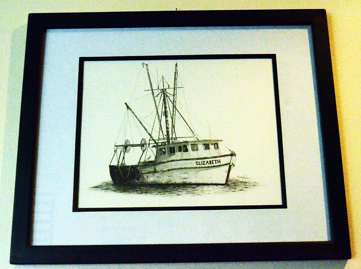 &#145;The Elizabeth&#146; graphite, Malachi Paulsen has a very traditional New England nautical feel and most certainly jumps off the wall at thoe that walk past it. (Erin Jusseaume/ Clark Fork Valley Press)