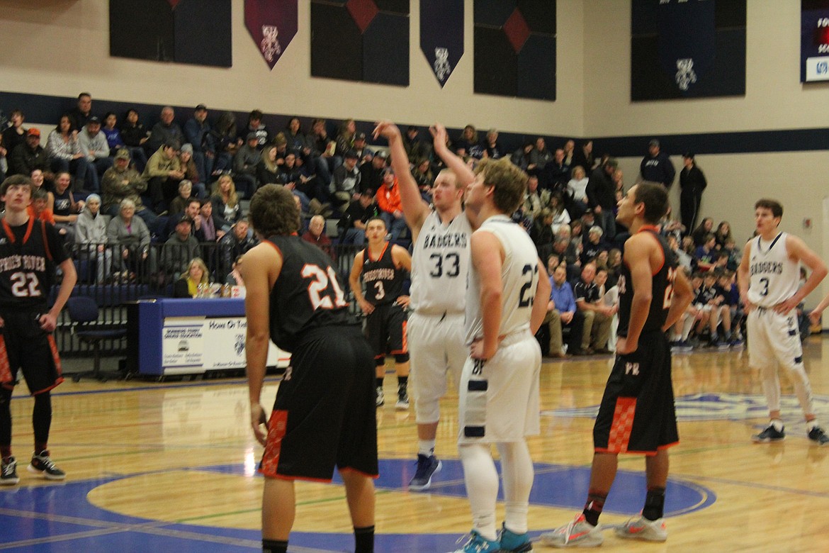 Photo by Tanna Yeoumans
Brady Bateman focused on the shot during his time on the freethrow line.