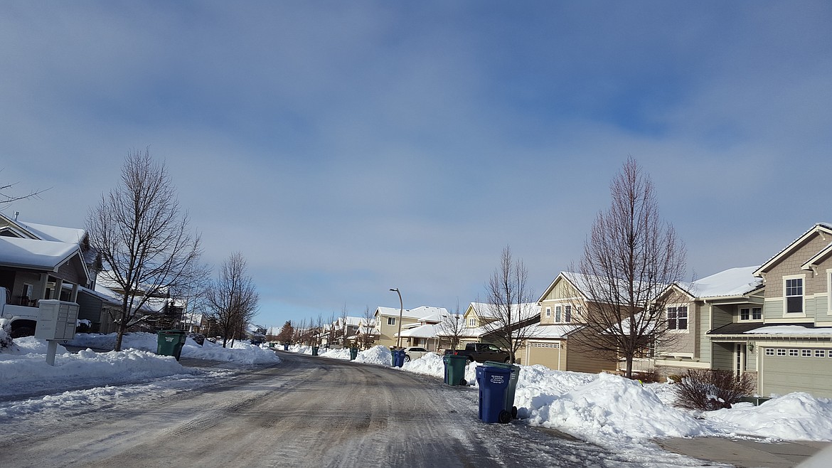 Photos by TYLER WILSON
A collection of homes, built around 2011-2012, in Coeur d&#146;Alene Place earlier this month.