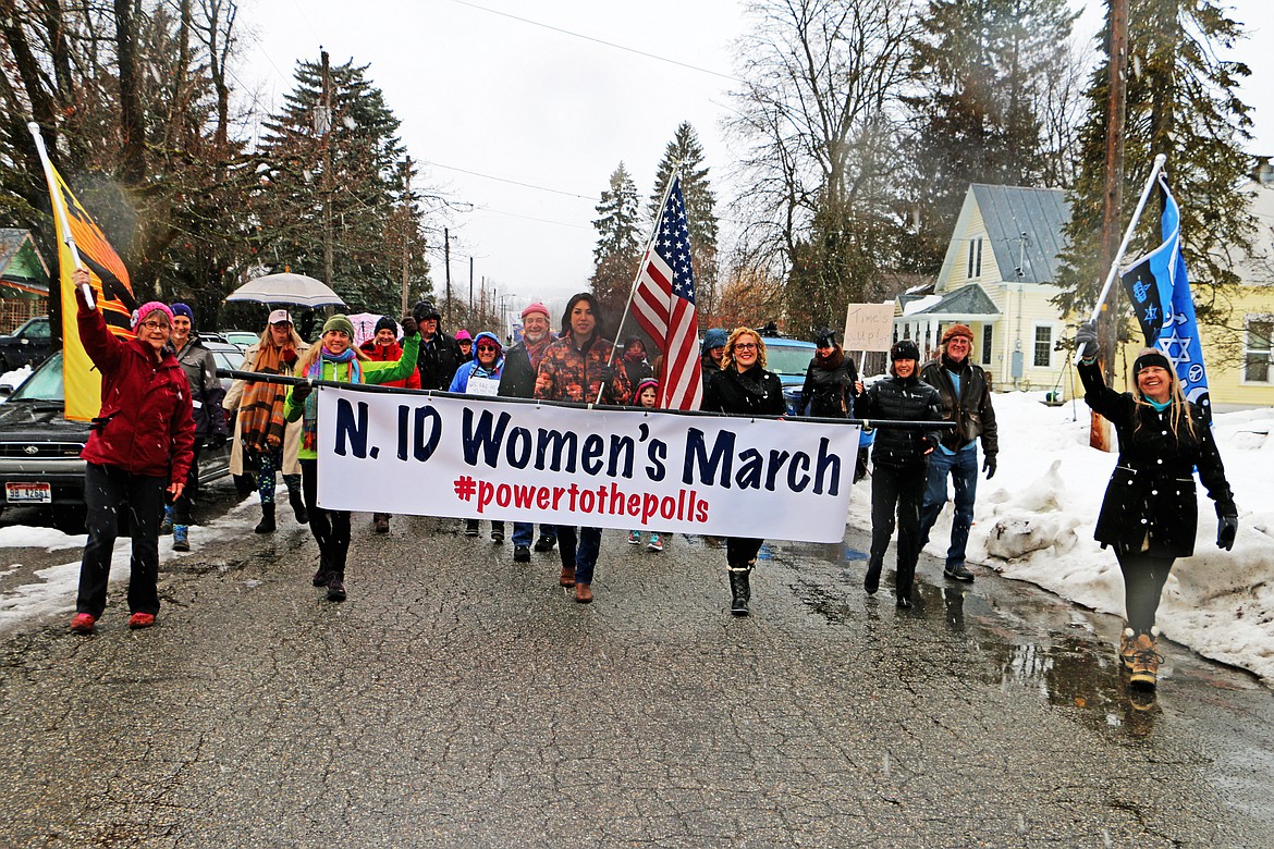 (Photo by MARY MALONE)Hundreds of community members and others from around the region walked in the North Idaho Women's March on Saturday.