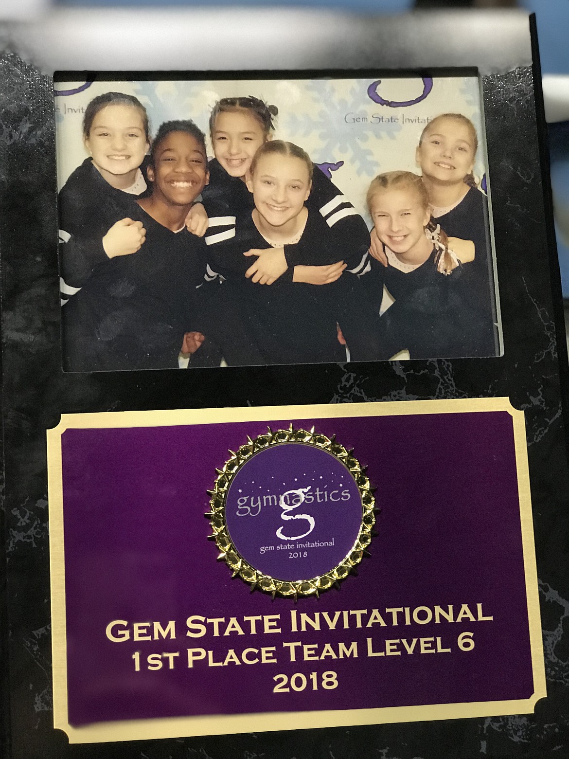 Courtesy photo
Avant Coeur Gymnastics Level 6s took first place at the recent Gem State Invitational is Boise. In the front row from left are CC Bullock, Madison Edwards and Taylor Walker; and back row from left, Avery Burns, Macy Uemoto and Lily Call.