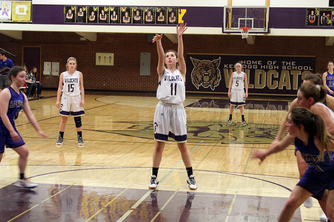 Photo by Josh McDonald
Kat Rauenhorst sinks a free throw during the Wildcats home game last week.