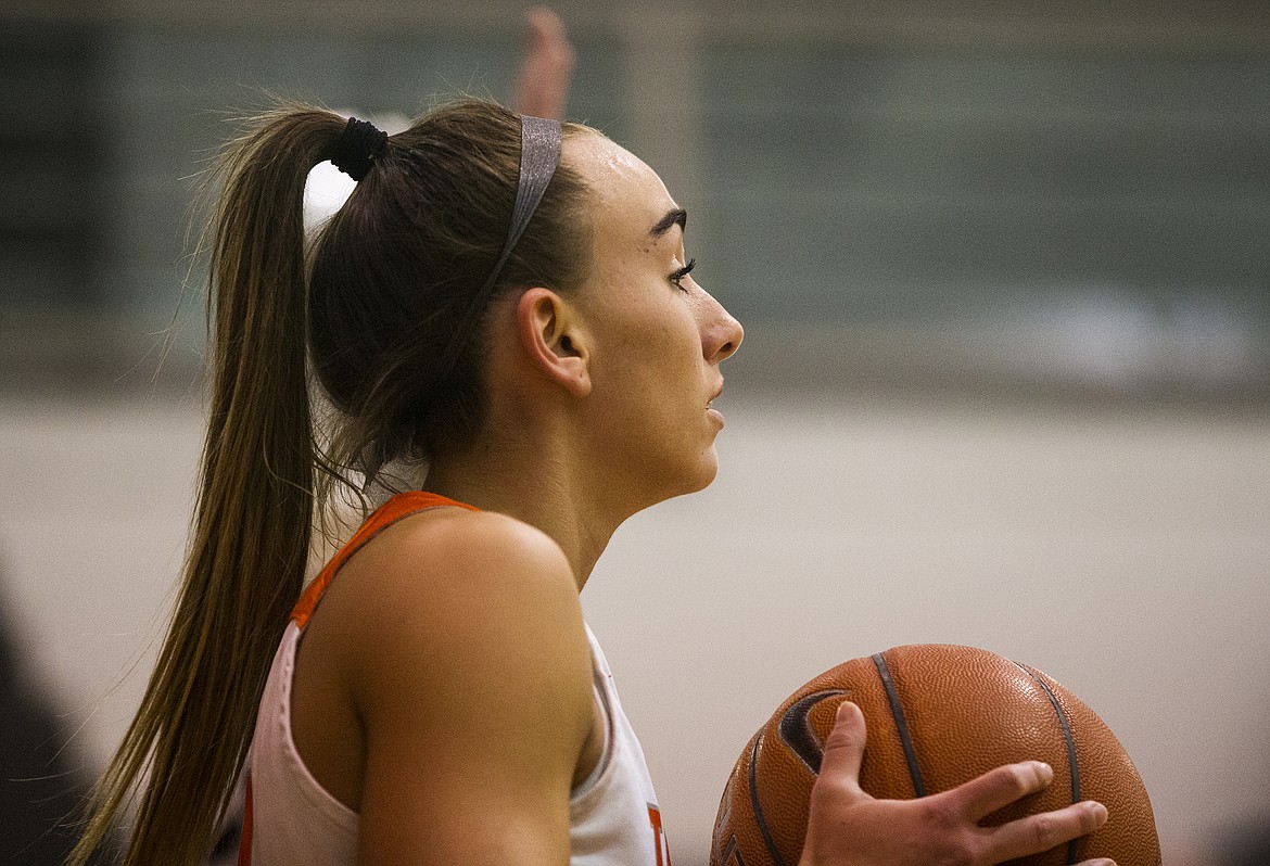 Post Falls guard Bayley Brennan looks to inbound the ball to a teammate in the 5A Region 1 Championship game. (LOREN BENOIT/Press)