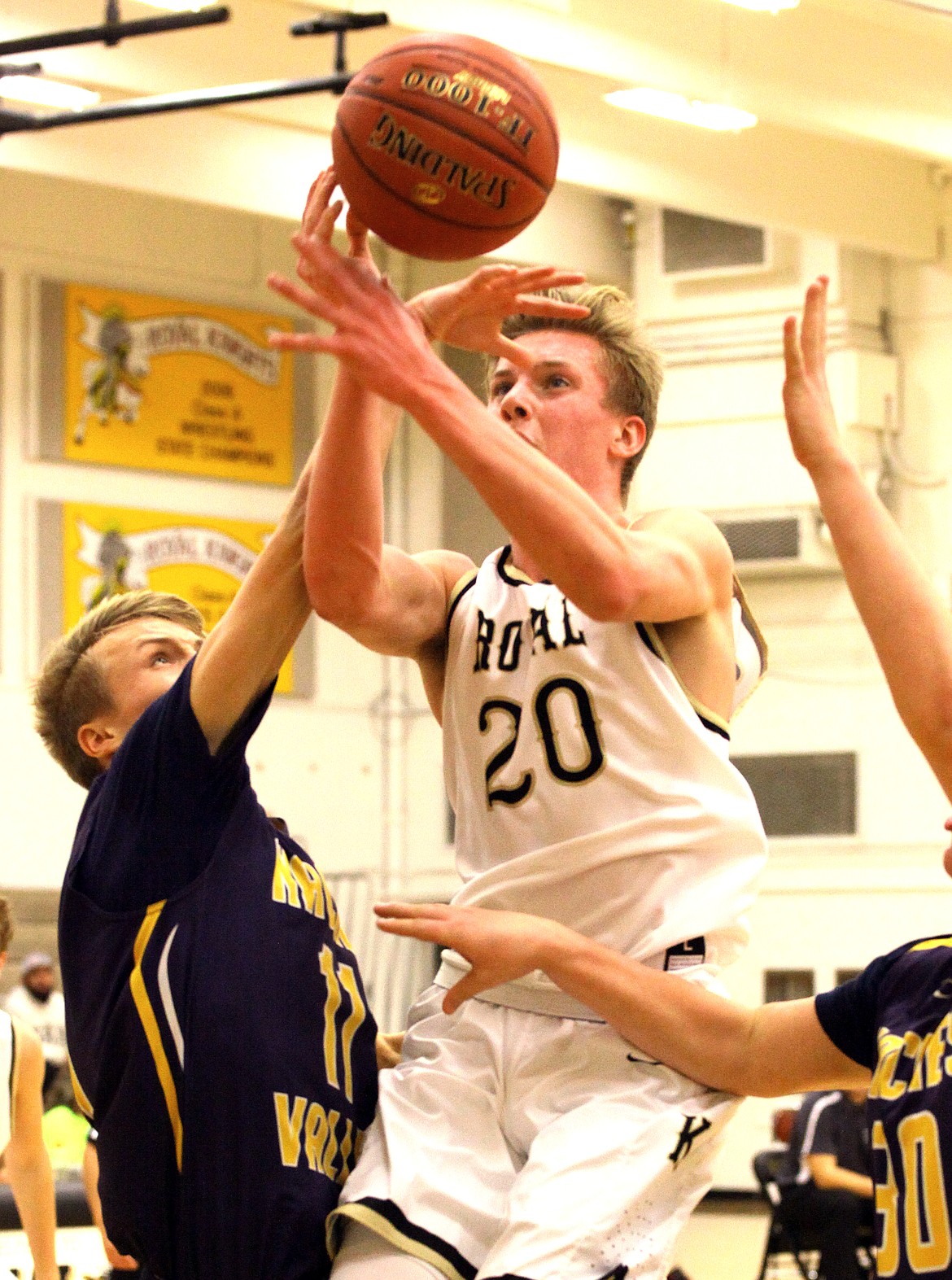 Rodney Harwood/Columbia Basin Herald
Royal senior Corbin Christensen drives the lane during the regular season. Christensen and the Knights are playing in the SCAC District Tournament for the first time since 1975.