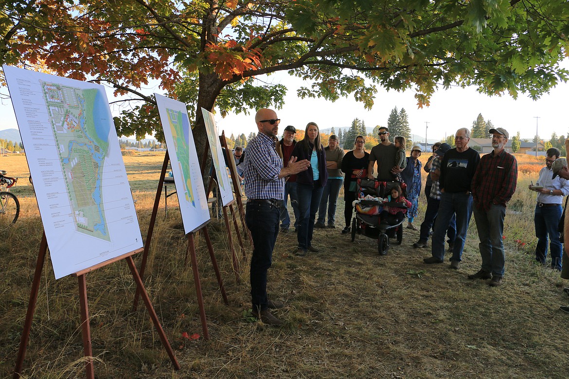 (Photo by MARY MALONE)Sandpoint Planning and Economic Development Director Aaron Qualls gives a presentation at the University of Idaho Boyer Avenue property this fall. A pair of open houses will be held Monday and Tuesday as well as a workshop on Tuesday.