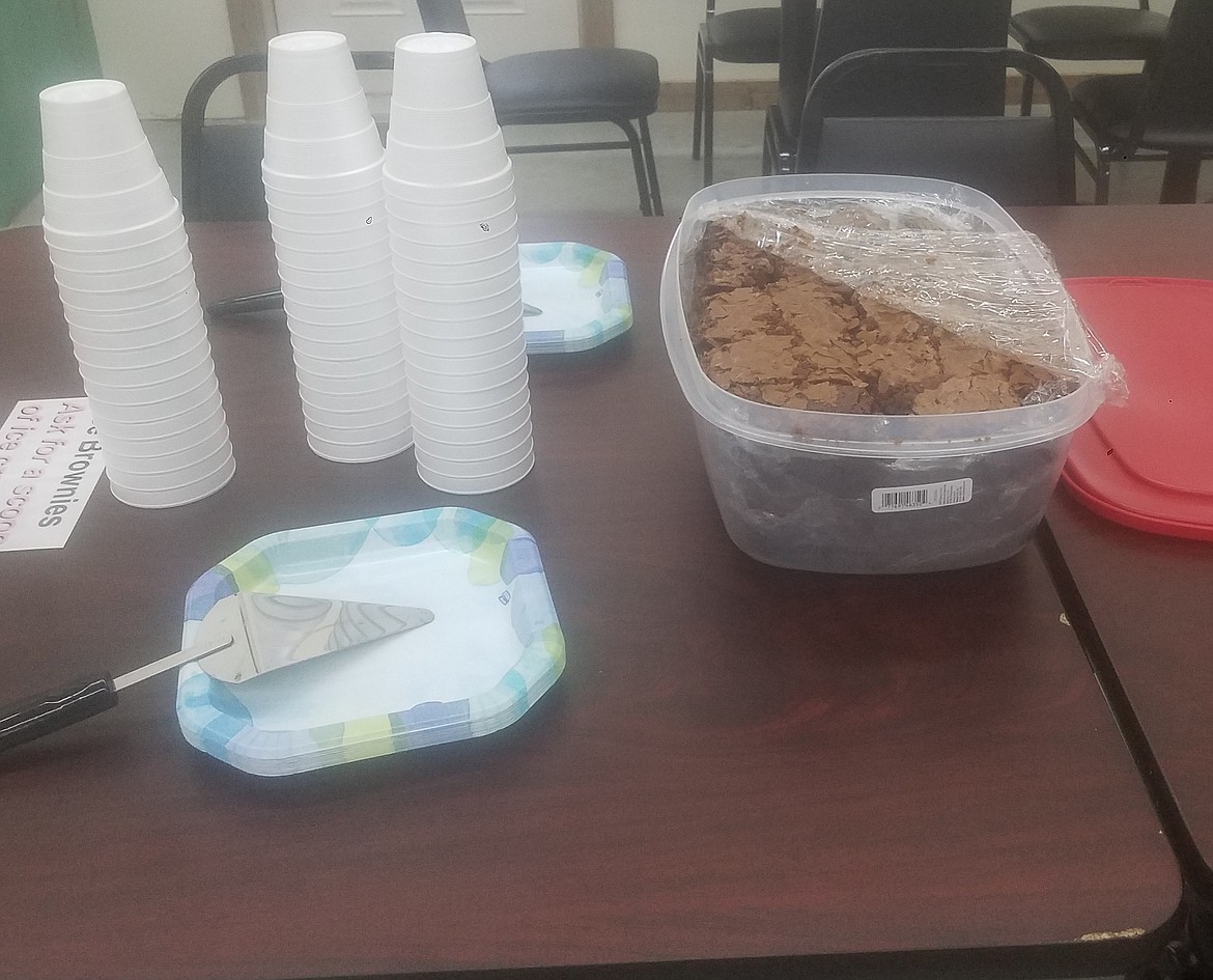 Photo by Tanna Yeoumans
During the celebration, the Yoder&#146;s served homemade brownies and ice cream to go with the servings.