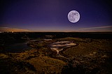 Dry Falls by super moonlight