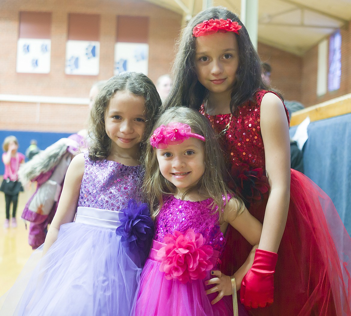 Sisters Evelyn, Olivia and Aviela Brunner were decked out for the Winter Wonderland Family Night and Dance Party at Glacier Gateway last week.