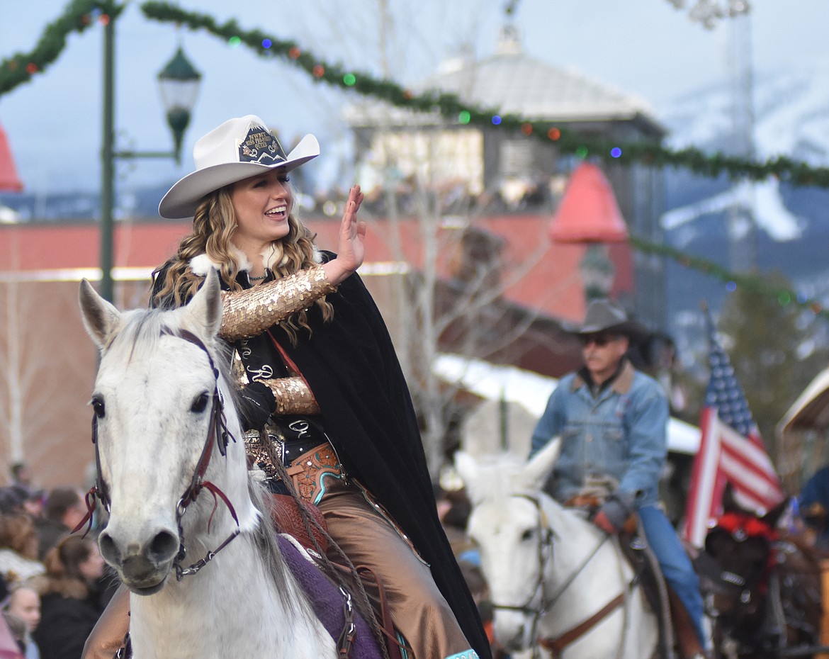 Floats make their way down Central Avenue Saturday during the Whitefish Winter Carnival Grand Parade. This year&#146;s theme for the 59th  annual Carnival was &#147;Fly Like an Eagle.&#148; (Heidi Desch/Whitefish Pilot)