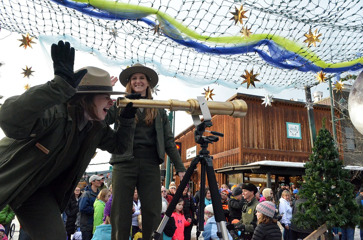 The Glacier National Park float makes its way down Central Avenue Saturday during the Whitefish Winter Carnival Grand Parade. This year&#146;s theme for the 59th  annual Carnival was &#147;Fly Like an Eagle.&#148; (Heidi Desch/Whitefish Pilot)