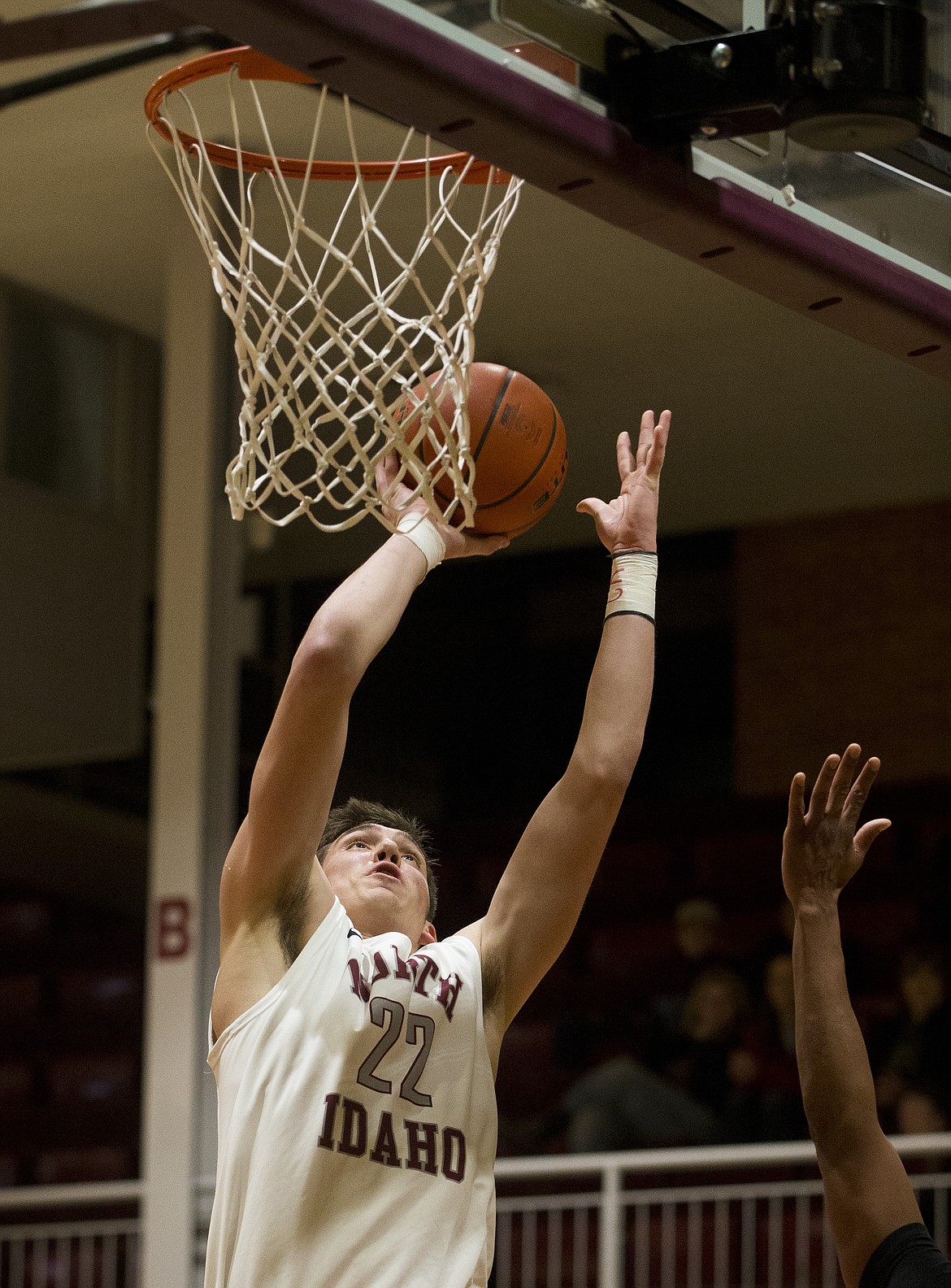 North Idaho College forward Jarod Greene goes for a layup during last Wednesday&#146;s game at NIC.