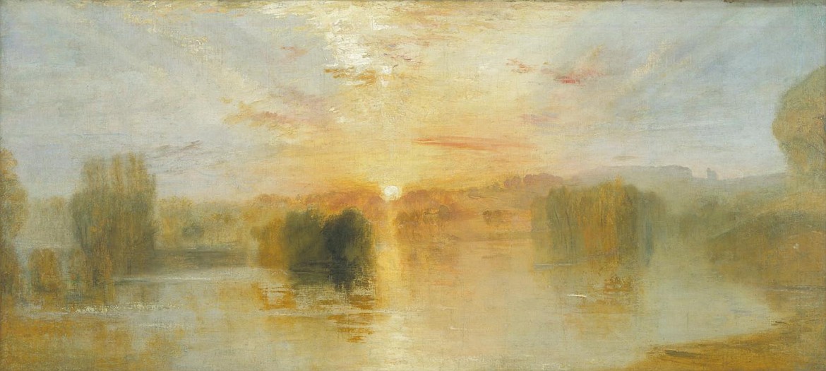 TURNER&#146;S &#147;THE LAKE, PETWORTH, SUNSET&#148;
Celebrated London-born painter J.M.W. Turner and other artists painting after the 1815 Tambora eruption, noticed how for years the ash pollution changed the color of the atmosphere to yellow and red hues, and showed the change in their paintings.