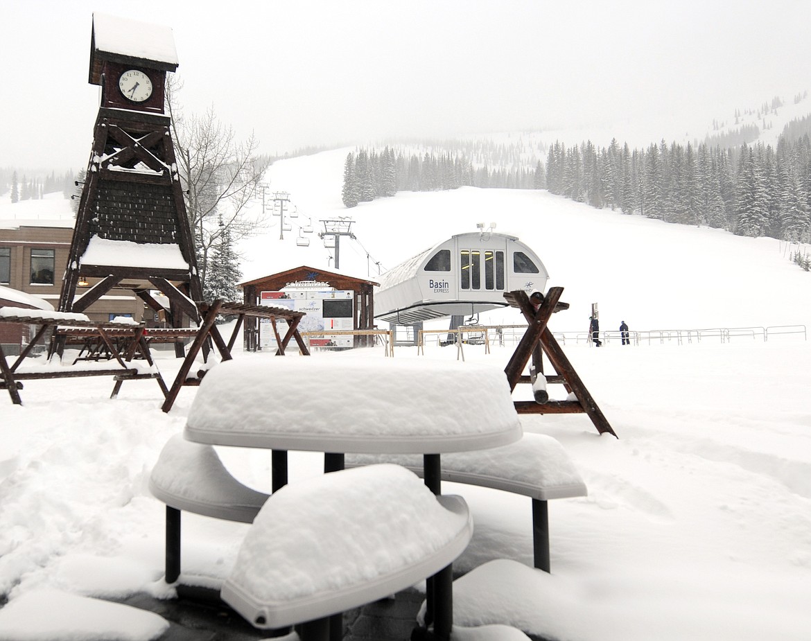 (Photo courtesy SCHWEITZER MOUNTAIN RESORT) 
&quot;Nine inches of super light, fluffy stuff overnight and it&#146;s still snowing heavily this morning,&quot;wrote Schweitzer Mountain Resort marketing manager Dig Christmer in sending in this photograph on Wednesday morning. &quot;Forecast looks great for more accumulations through the Presidents&#146; weekend holiday! Yes, winter is still here and going strong at Schweitzer!&quot;