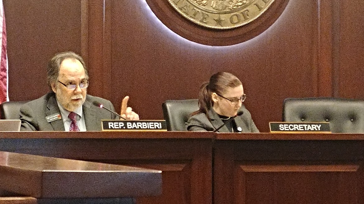 (Photo by NINA RYDALCH)
Rep. Vito Barbieri moves to introduce a bill that would prohibit Idaho from dealing with companies boycotting Israel, but did so with the caveat that he may not support it at its full hearing.