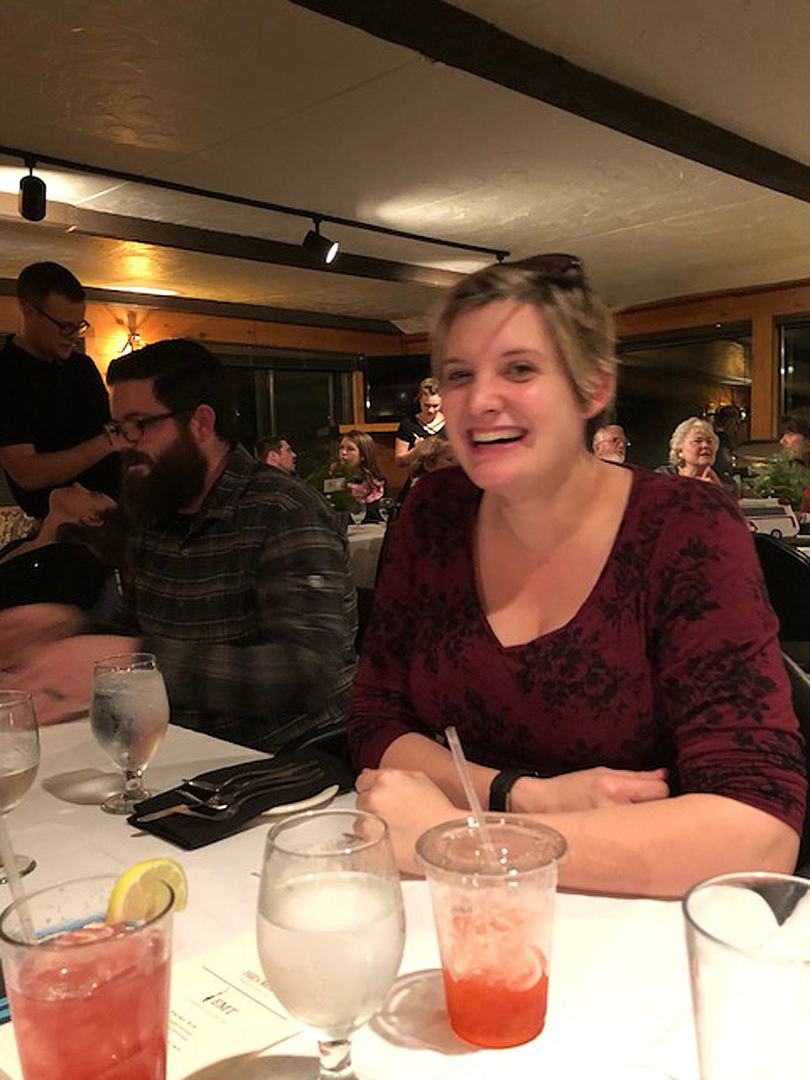 (Photo courtesy PRIEST LAKE EMTs, INC.)Priest Lake EMT Gretchen Hayes has been with the group since 2010 and also serves as one of the agency's training officers/instructors. She is pictured at Priest Lake EMTs, Inc.'s Feb. 3 dinner at the Hills Resort.