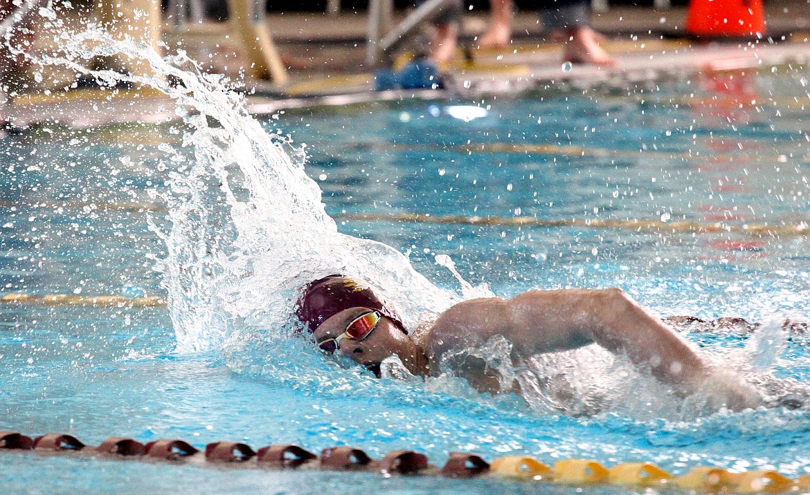 Rodney Harwood/Columbia Basin Herald Dylan Bond is one of six Moses Lake swimmers that will compete at the 4A state swim championships this weekend at the King County Aquatic Center. Bond is currently ranked No. 20 in the 200 freestyle.