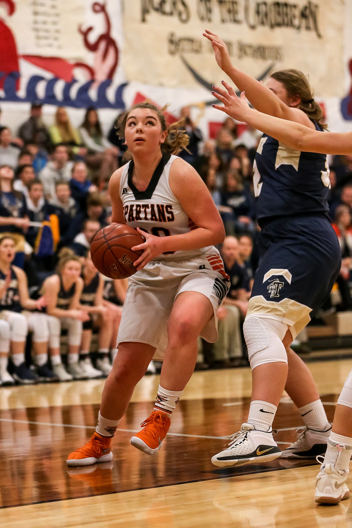 (Photo by JASON DUCHOW PHOTOGRAPHY)
Freshman Haylie Pierson drives to the rim in earlier season action for the Spartans, whose season came to an end recently.