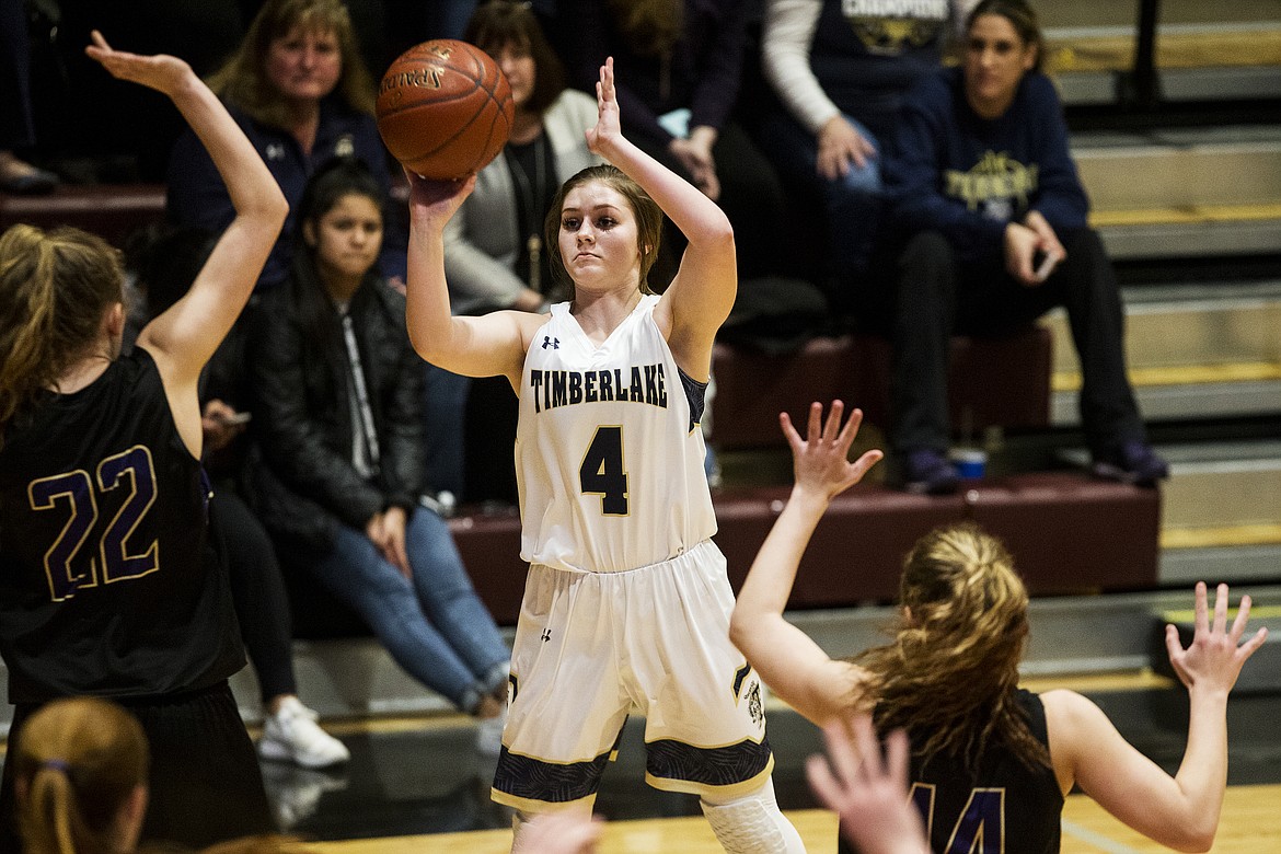 Timberlake&#146;s Peyton Kronenberg shoots a 3-pointer against Kellogg last Wednesday.