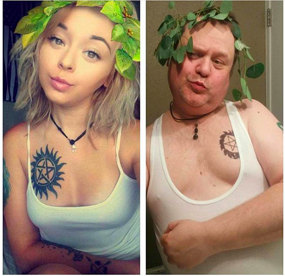 Courtesy photo
These photos posted to Instagram by Chris &#147;Burr&#148; Martin in June 2016 gained Martin and his daughter, Cassie, international internet attention.