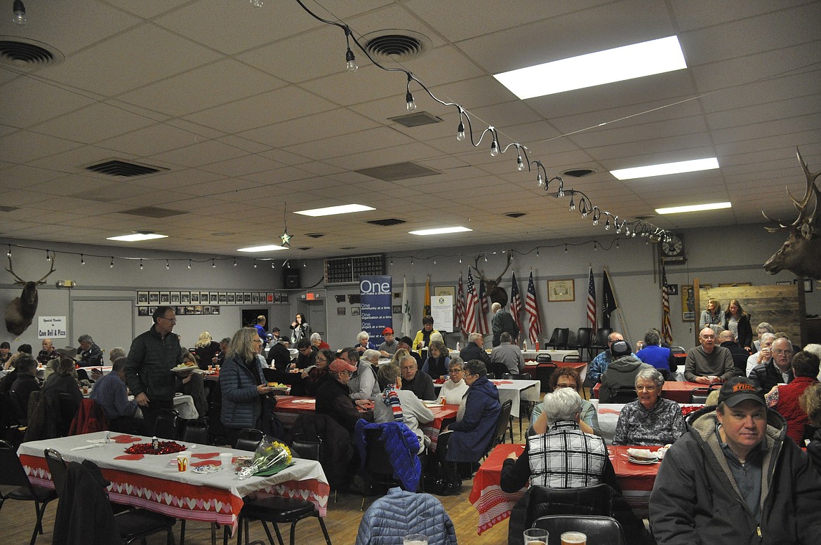 HUNDREDS OF people attended the annual Buffalo Feed held at the Elks Club in Polson Monday, which was hosted by the Kiwanis Club of Polson. (Ashley Fox/Lake County Leader)