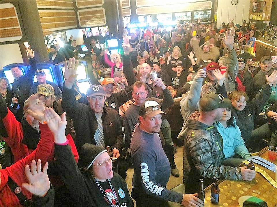 Over 300 snowmobilers participated in the Nightriders $1,000 Poker Ride on Jan. 27. After the ride everyone enjoyed raffles, contests and a few refreshments.