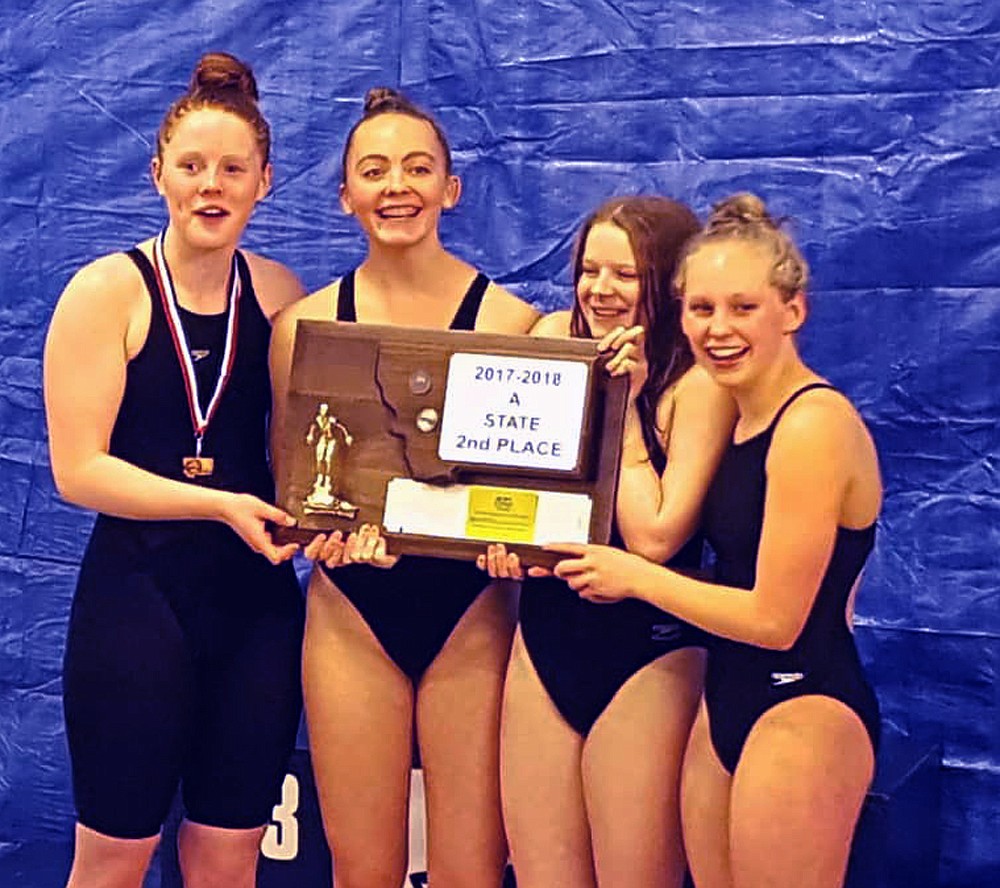 The Whitefish girls swim team took second at the Class A state meet last weekend in Great Falls.