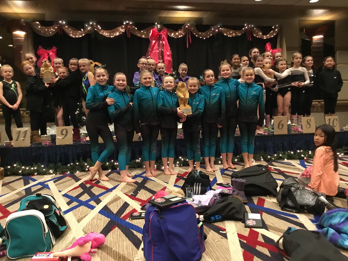 Courtesy photo
The Technique Gymnastics Level 3 team took first place at the Great West Gym Fest last weekend at The Coeur d'Alene Resort.