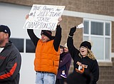 Post Falls celebrates the Trojan wrestlers