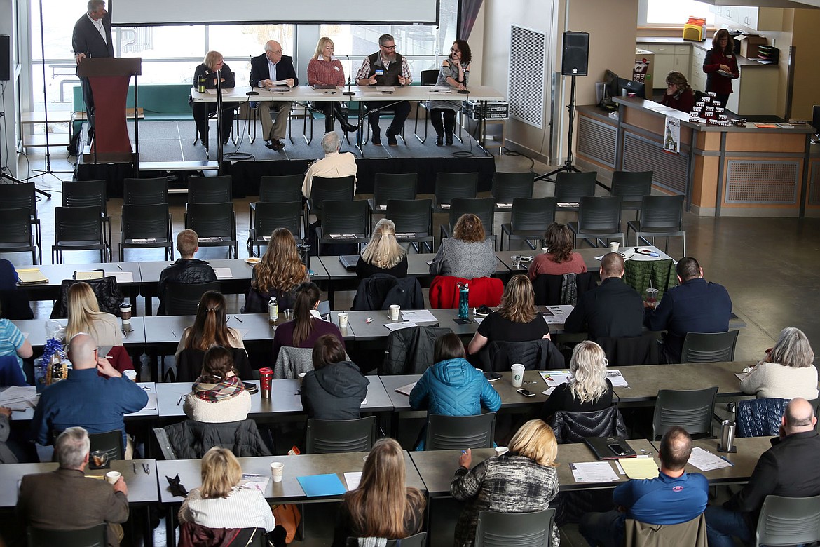 (JUDD WILSON/Hagadone News Network)
The Coeur d&#146;Alene Economic Development Corporation&#146;s 2018 Business Summit included a lively panel discussion with crowd participation Friday.