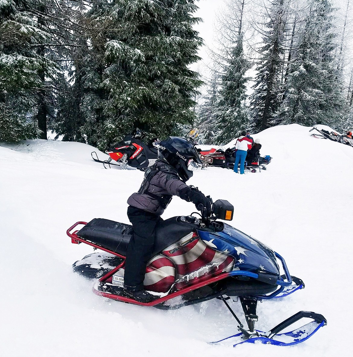 Cage Tuma, 5, takes to the trails during the Cabinet Ridge Riders&#146; fundraiser. (Photo supplied by Atari Foust)