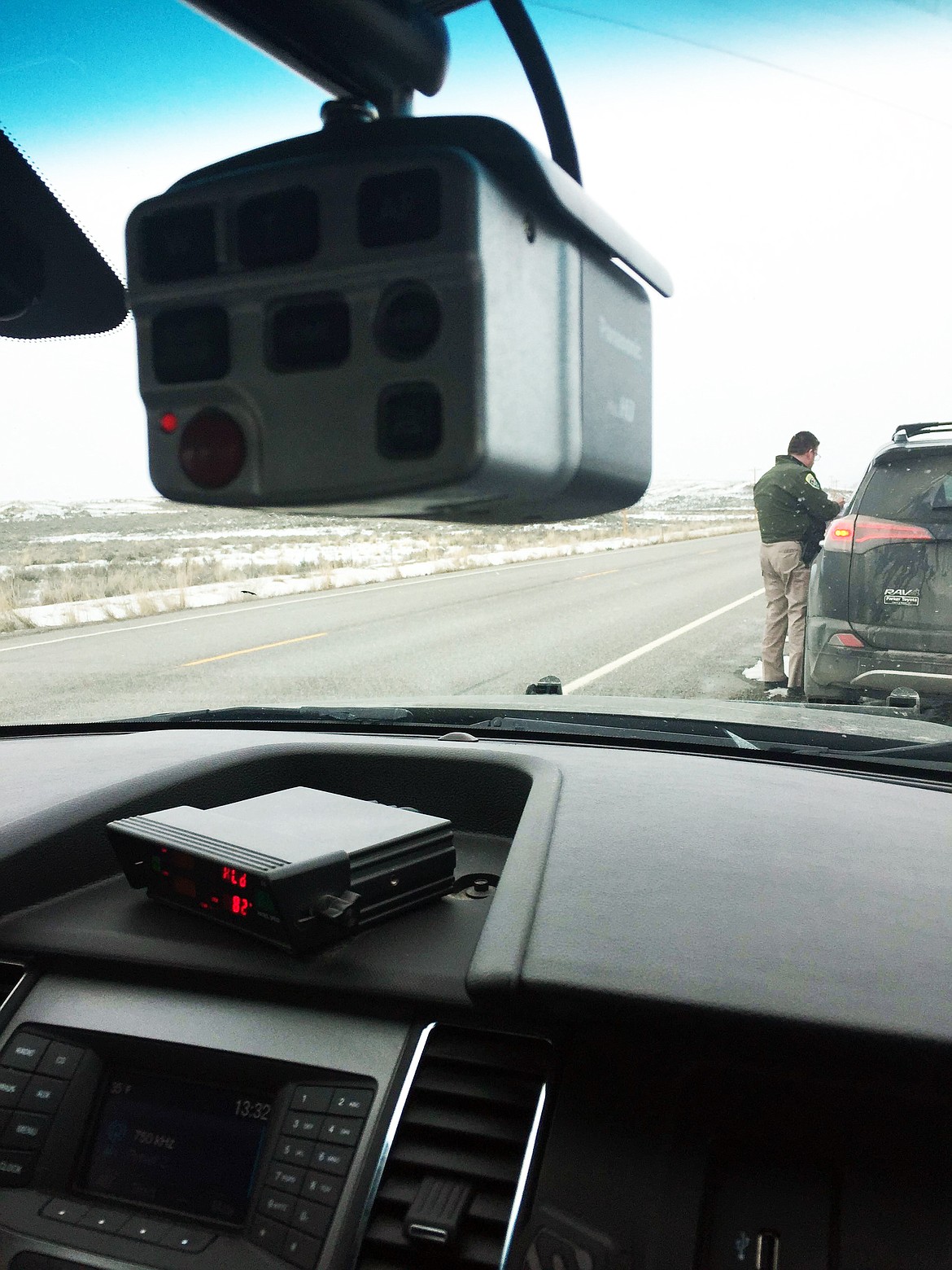 Another driver who wasn&#146;t paying attention and was pulled over for travelling well over the posted speed limit. (Erin Jusseaume/ Clark Fork Valley Press)