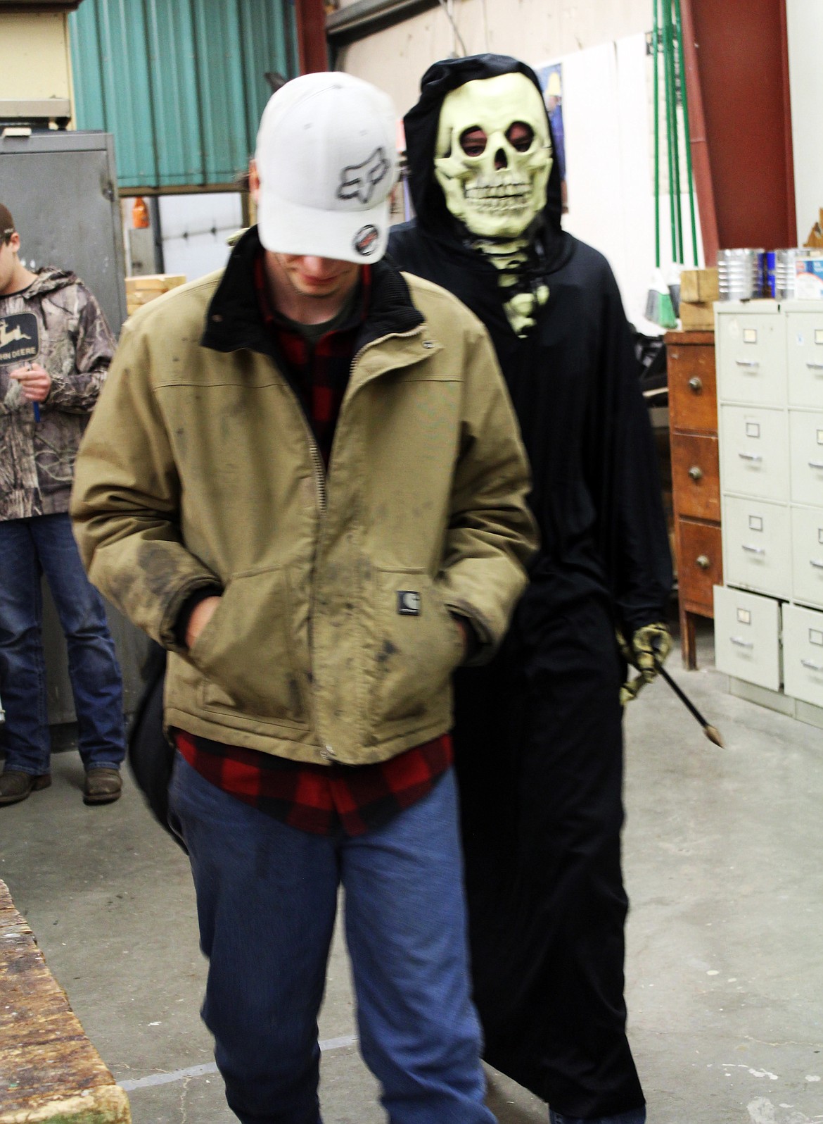 The &#147;Grim Reaper&#148; claims a student at the Ghost Out event at Hot Springs High School.