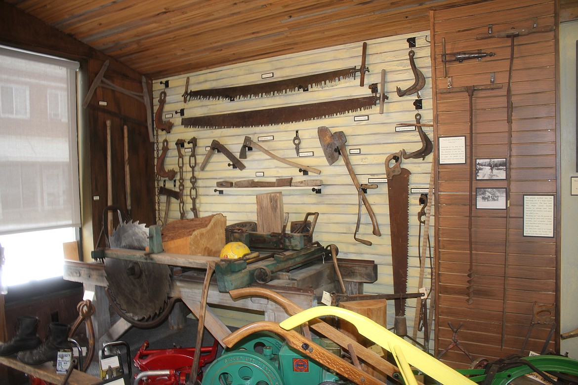 Photo by Tanna Yeoumans
The Boundary County Museum displays many different tools that loggers use and have used.