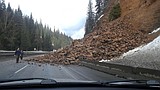 Rock slide on 4th of July Pass