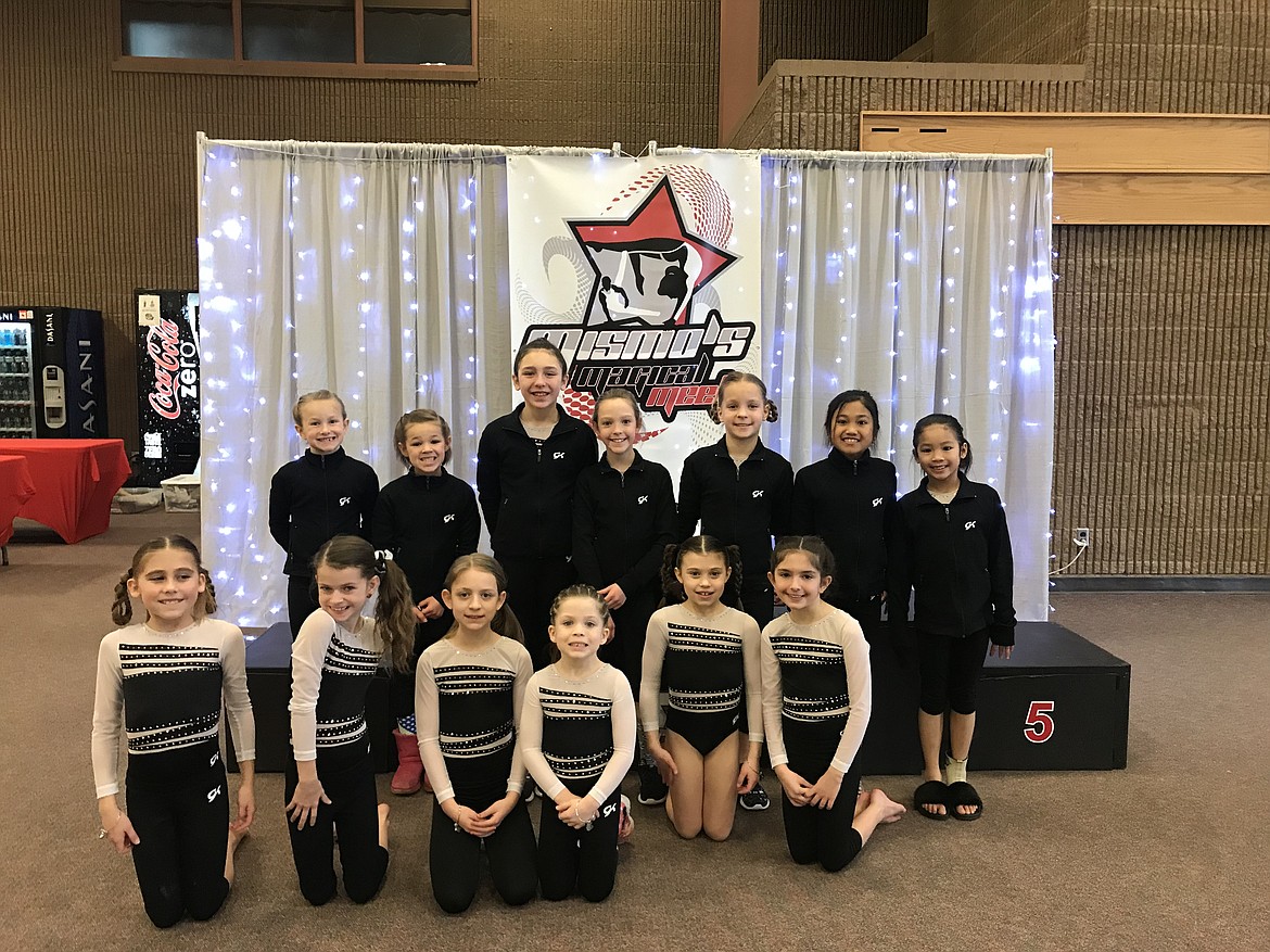Courtesy photo
The Avant Coeur Gymnastics Level 3s took 3rd place at the Mismo Magical Meet in Missoula. In the front row from left are River Kermelis, Delaney Adlard, Kayce George, Callista Petticolas, Sage Kermelis and Karsen Carter; and back row from left, Mckenna Wilson, Brynlynn Kelly, Alyvia Morris, Riley Roberts, Kennedy Phillips, Avery O&#146;Halloran and Jeralyn Thong.