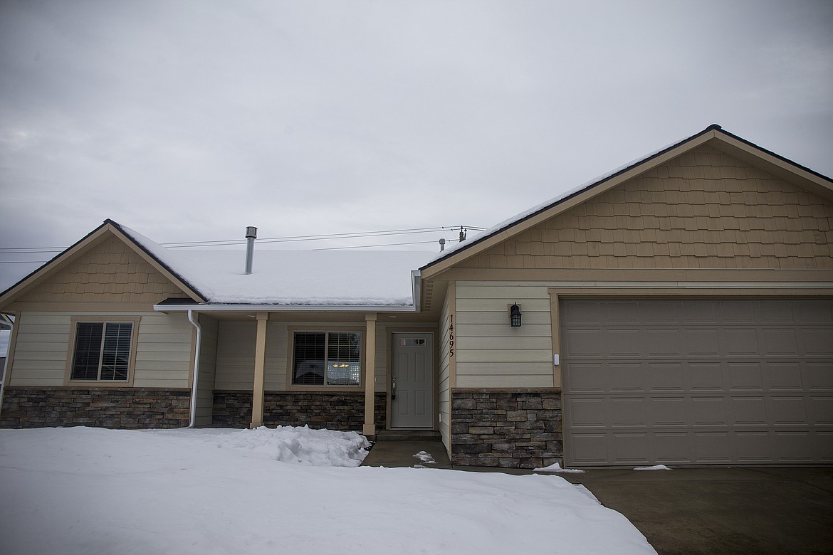 The three-bedroom, two bathroom single family rental home at Nixon Loop in Rathdrum is listed at 1,630 square feet and comes with a two-car garage, hydroseeded lawns, and more. (LOREN BENOIT/Press)