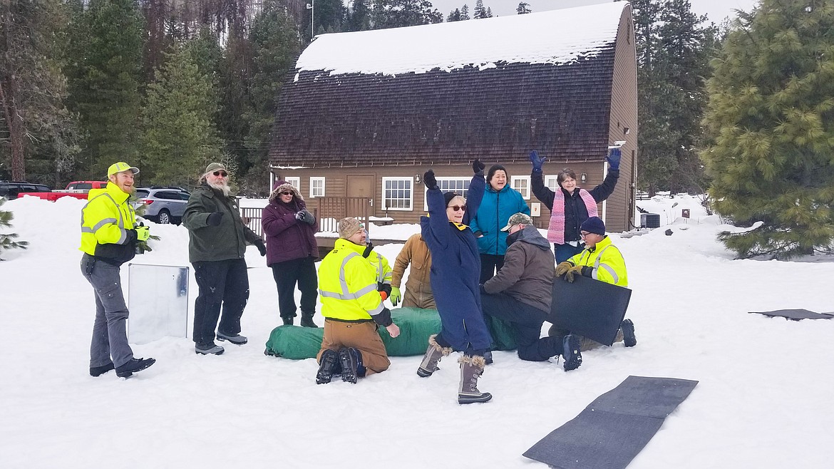 Photo by Mandi Bateman
A brief competition broke out during training and the winning team was enthusiastic.