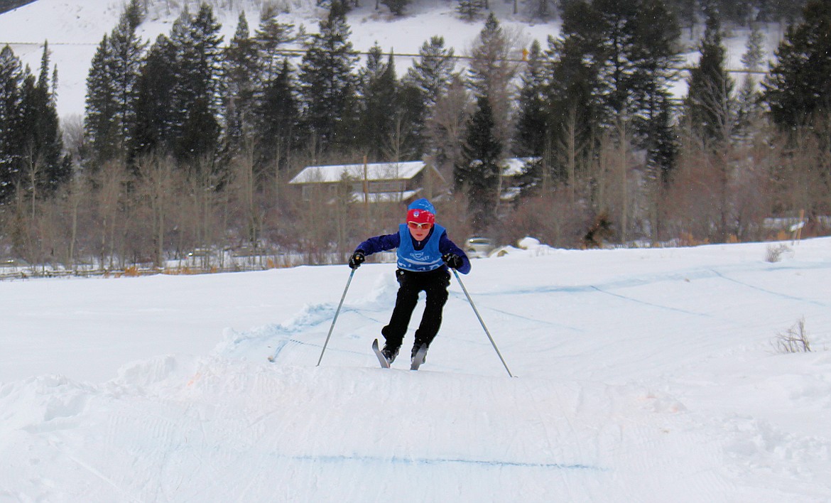 Ethan Amick competes in the skier cross event at the Intermountain Youth Championships in Jackson Hole, Wyoming. (Courtesy photo)