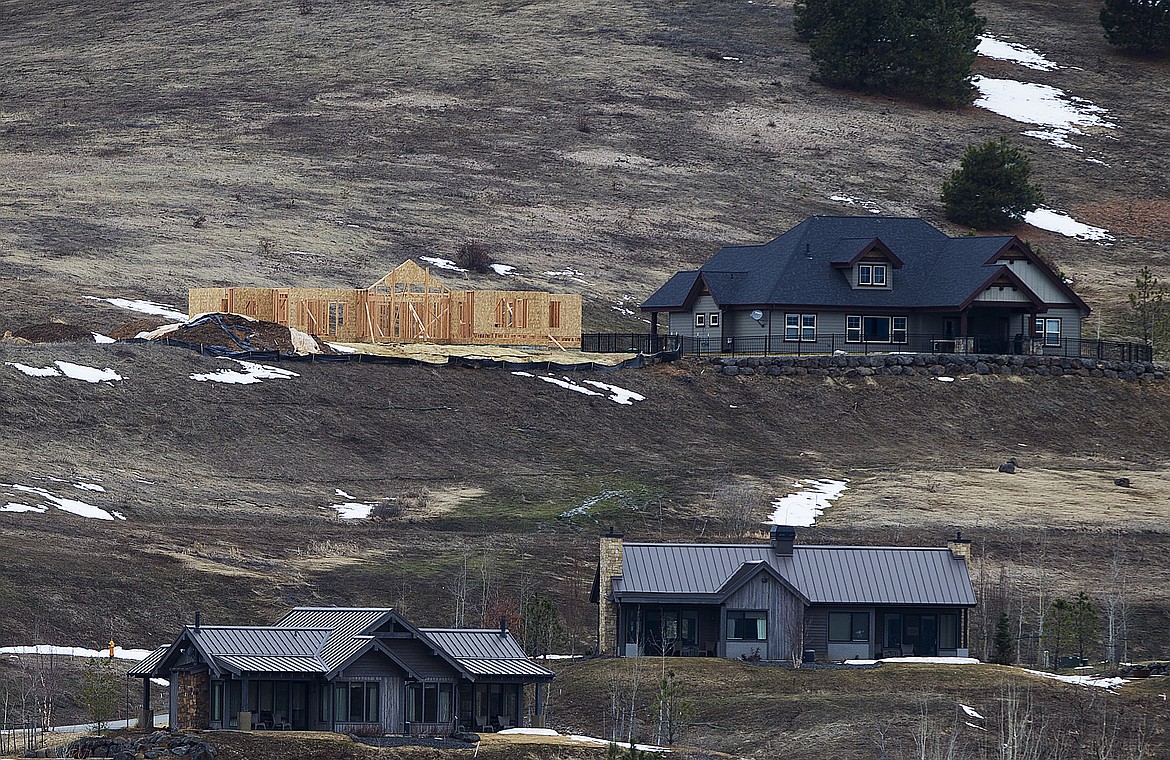 A new home starts to go up near  near The Golf Club At Black Rock on Thursday. A public hearing will be held Monday to hear the four options on the future of county building codes. (LOREN BENOIT/Press)