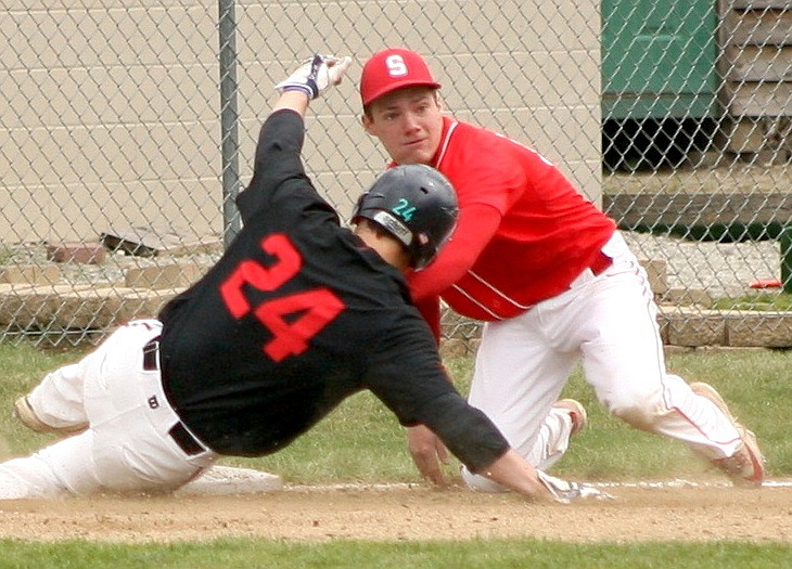 (Photo by ERIC PLUMMER)
Sandpoint senior infielder Thomas Riley signed a letter of intent this week to play baseball next year at Idaho State University, which competes against the likes of Utah State, Boise State and Montana State, among other teams from the Northern Pacific Conference. Riley, who plans to study biology, took a visit to ISU and met with head coach Sean Persky and immediately fell in love with the program and what ISU had to offer both academically and athletically. &#147;I want to reach my full potential and continue to have fun with baseball, and I know ISU is the perfect place to do that,&#148; said Riley, who will play second base and pitch for the Bulldogs this year. Riley, a standout student, will take advantage of Idaho State&#146;s standout Biology program. &#147;Thomas is a guy who got on our radar because of his work ethic and he did nothing but impress me when we met,&#148; said Persky. &#147;He will be a great addition to our 2018 class.&#148;