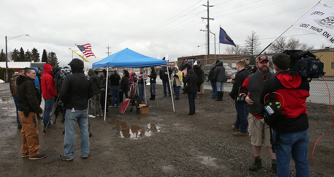 JUDD WILSON/Press
Locals gathered at the Kootenai County Fairgrounds Wednesday in support of the Second Amendment right to own AR-15 semi-automatic rifles and other firearms.