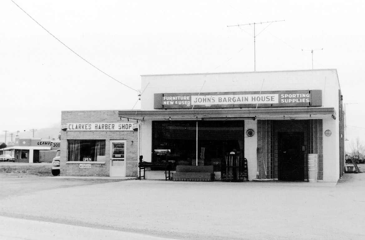 John&#146;s Bargain House existed from 1948 into the 1980s. Today, the building houses a title and payday loan business. Just above &#147;L&#148; on the 1958 map.